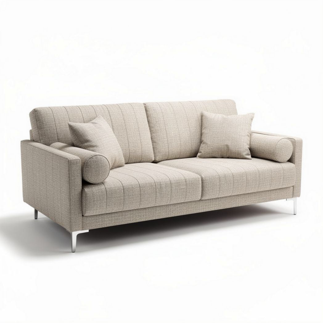 Velvet green loveseat with removable cushions for living room use