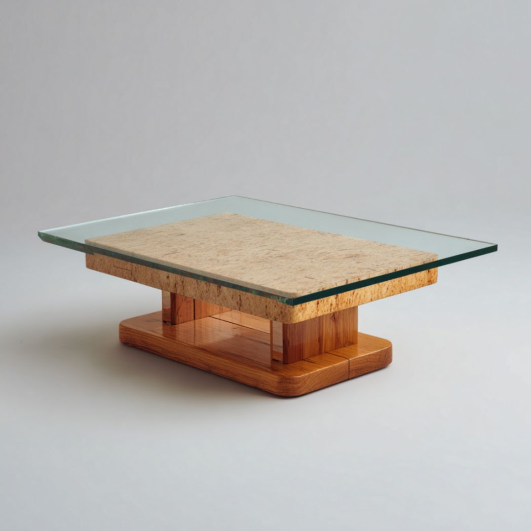 Round wooden coffee table with metal legs and lower shelf 35 inches