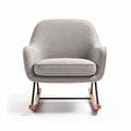 Rocking chair with tufted velvet upholstery in black 70 x 80 x 90cm